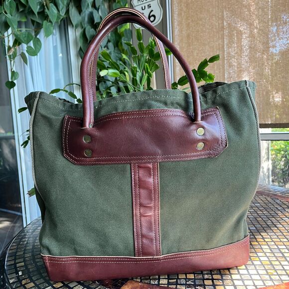 Duluth Pack Sportsmans Canvas & Leather Tote Bag Large EUC - Picture 7 of 10